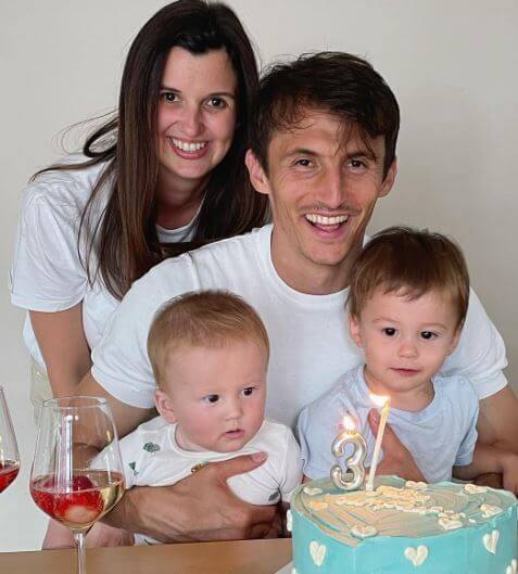 Ante Budimir with his family.